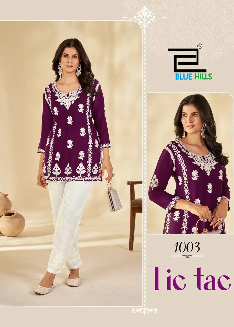Tic Tac By Blue Hills Rayon Kurti With Pant Wholesale Clothing Distributors In India